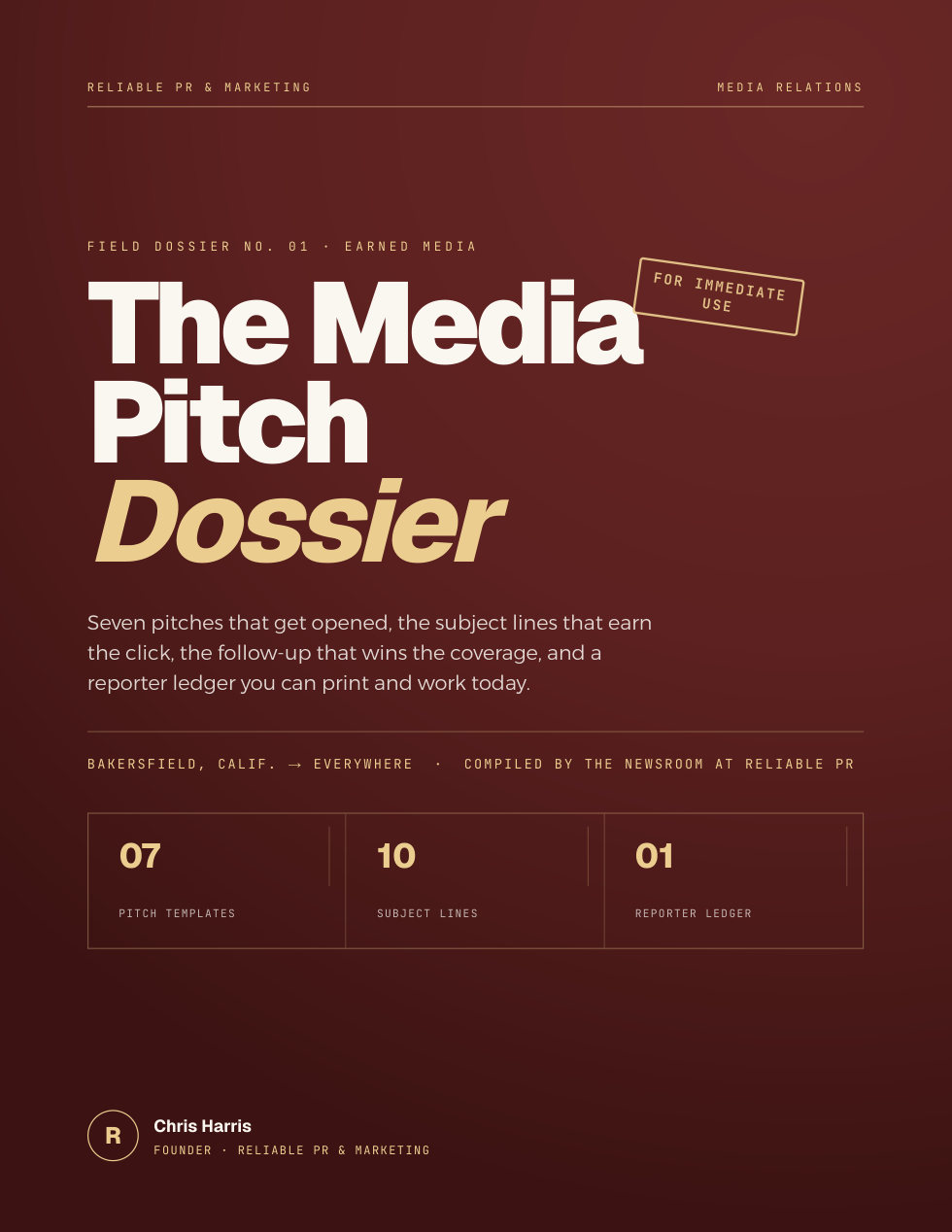 Media Pitch Dossier cover