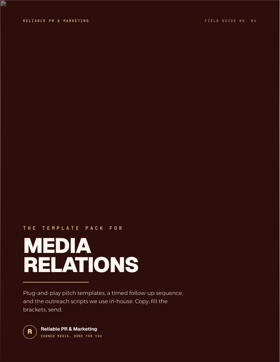 Media Relations Templates cover