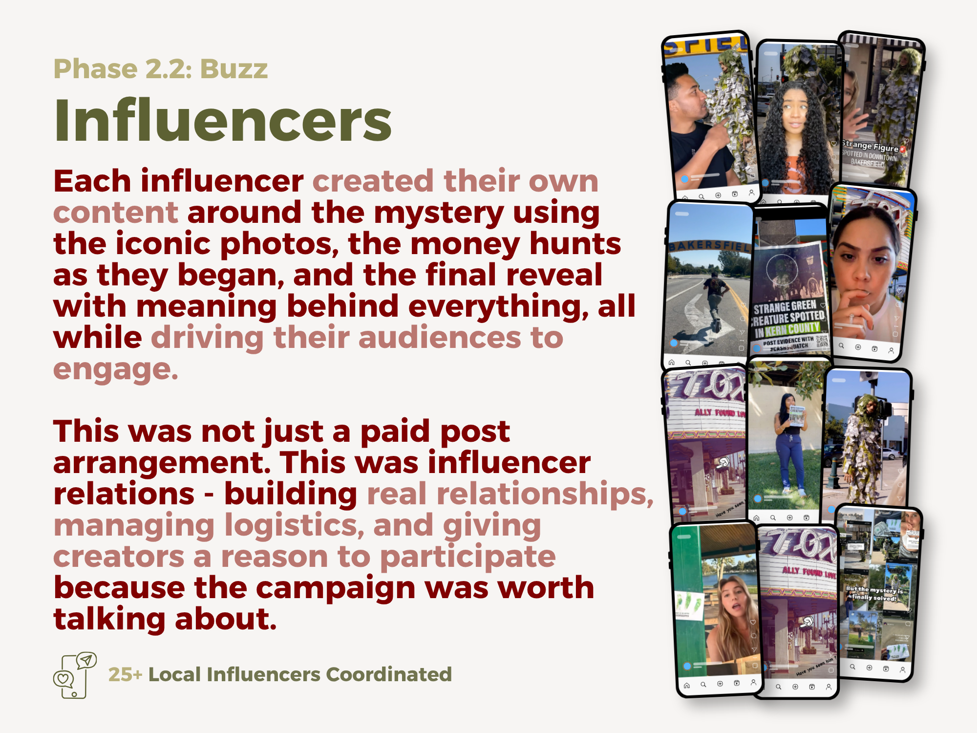 Phase 2 Influencer Activation: 25+ local Bakersfield creators amplifying Cashsquatch content