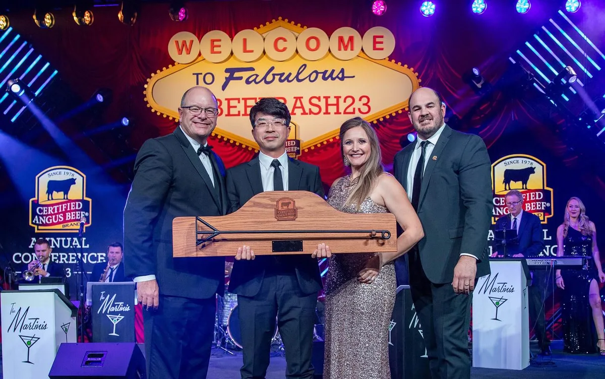 The Daedo team on stage accepting the Certified Angus Beef Best Steakhouse 2023 award