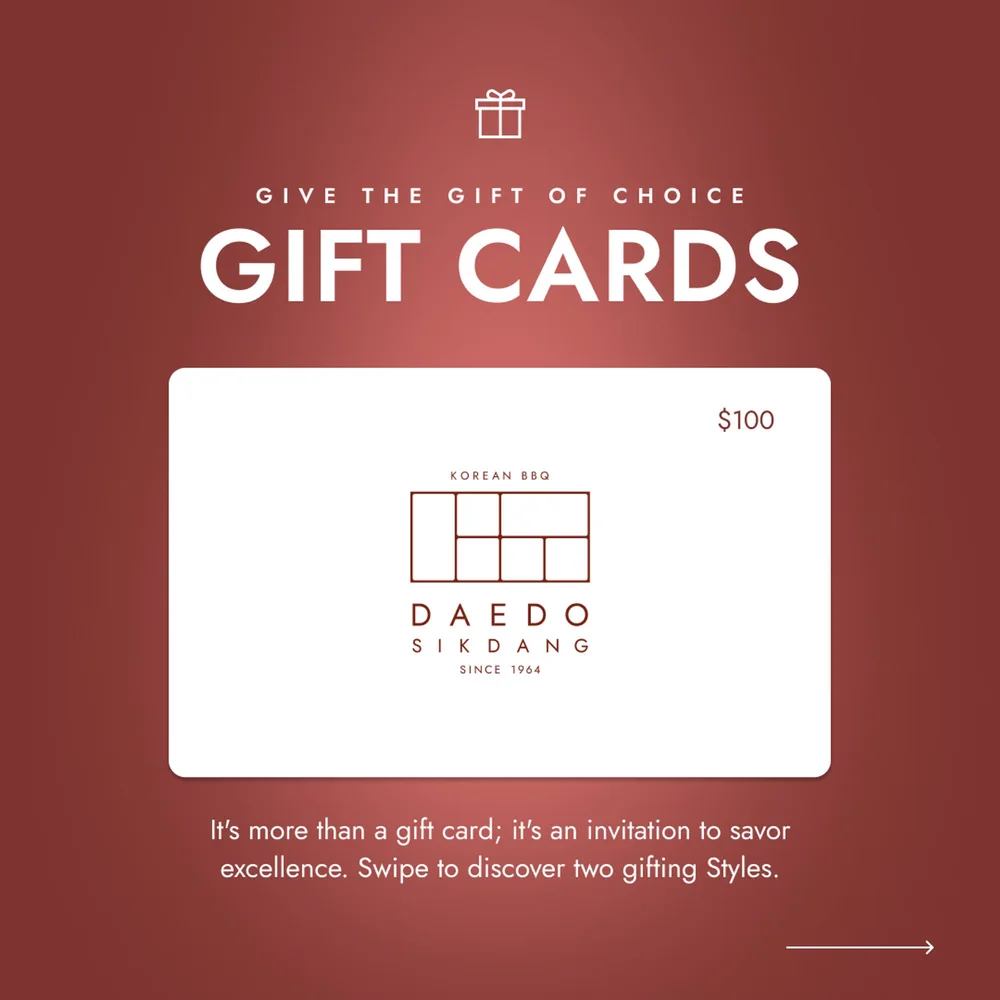 Daedo Sikdang gift card graphic: give the gift of choice