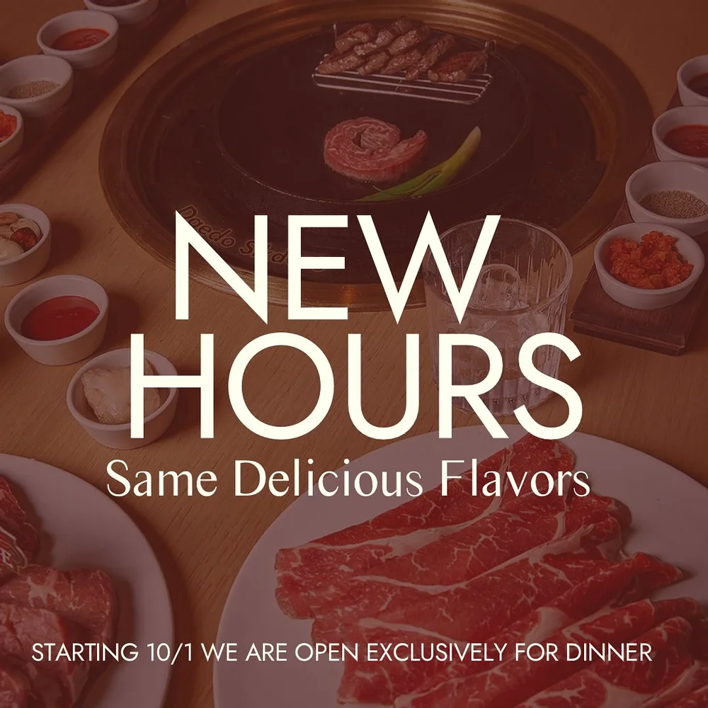 New hours announcement graphic: starting October 1, open exclusively for dinner